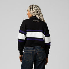 Mitchell & Ness Baltimore Ravens Women's Cropped Long Sleeve Rugby Polo Black
