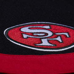 Mitchell & Ness San Francisco 49ers Women's Cropped Long Sleeve Rugby Polo Black