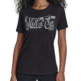 Chicago White Sox Starter Women's Groovy Script Team Fitted T-Shirt - Black - MLB on Sale