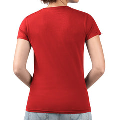 Chicago Cubs G-III 4Her by Carl Banks Women's Super-Slim Fit Lightweight Pinstripe Circle V-Neck T-Shirt - Red - MLB Discount
