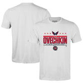 Alexander Ovechkin Washington Capitals Levelwear NHL All-Time Leading Goal Scorer Milestone Stars Name & Number Richmond T-Shirt - White - NHL 203056603