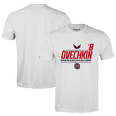 Alexander Ovechkin Washington Capitals Levelwear NHL All-Time Leading Goal Scorer Milestone Name & Number Richmond T-Shirt - White - NHL 203056605