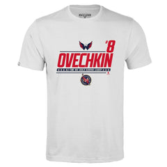 Alexander Ovechkin Washington Capitals Levelwear NHL All-Time Leading Goal Scorer Milestone Name & Number Richmond T-Shirt - White - NHL 203056605