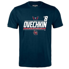 Alexander Ovechkin Washington Capitals Levelwear NHL All-Time Leading Goal Scorer Milestone Name & Number Richmond T-Shirt - Navy - NHL 203056609