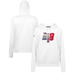 Alexander Ovechkin Washington Capitals Levelwear Women's NHL All-Time Leading Goal Scorer Milestone Stripes Name & Number Adorn Pullover Hoodie - White - NHL 203056630