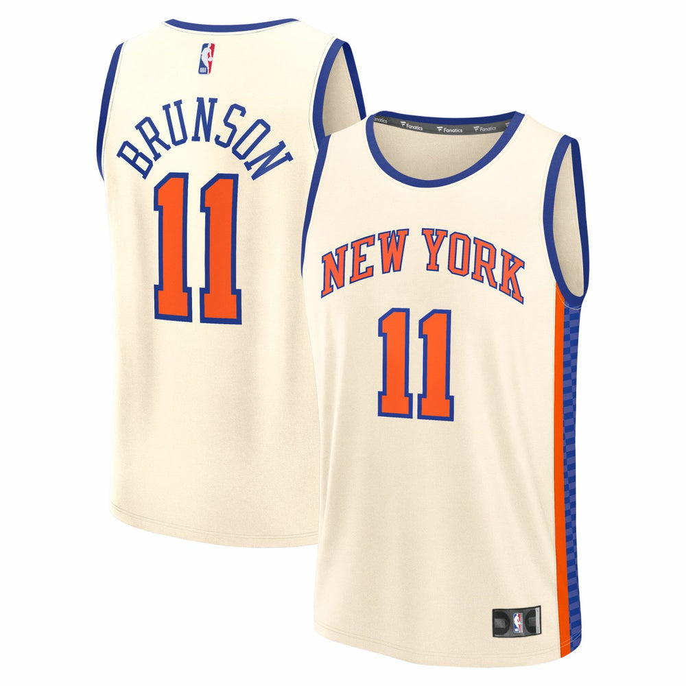 Jalen Brunson New York Knicks 2025/26 City Edition Fast Break Jersey Cream | Fanatics US