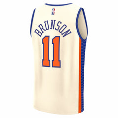 Jalen Brunson New York Knicks 2025/26 City Edition Fast Break Jersey Cream | Fanatics US