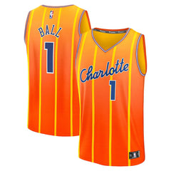 LaMelo Ball Charlotte Hornets 2025/26 City Edition Fast Break Jersey Orange | Fanatics outlet