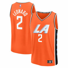 Kawhi Leonard LA Clippers 2025/26 City Edition Fast Break Jersey Orange | Fanatics online