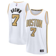 Jaylen Brown Boston Celtics 2025/26 City Edition Fast Break Jersey White | Fanatics Near Me