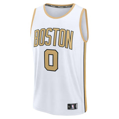 Jayson Tatum Boston Celtics Youth 2025/26 City Edition Fast Break Jersey White | Fanatics Lifestyle