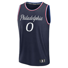 Tyrese Maxey Philadelphia 76ers Youth 2025/26 City Edition Fast Break Jersey Navy | Fanatics US