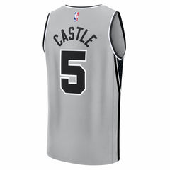 Stephon Castle San Antonio Spurs Youth Fast Break Jersey Statement Edition Silver | Fanatics outlet