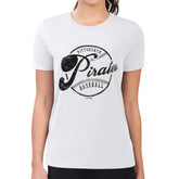 Pittsburgh Pirates G-III 4Her by Carl Banks Women's Super-Slim Fit Lightweight Distressed Baseball Team T-Shirt - White - MLB Discount