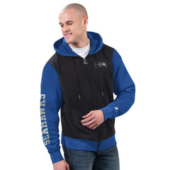 Seattle Seahawks Starter Thursday Night Gridiron Full-Zip Hoodie Black/Royal