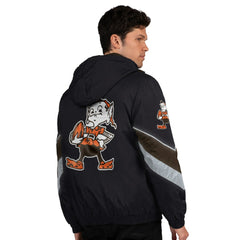 Cleveland Browns Starter Thursday Night Gridiron Vintage Logo Full-Zip Hoodie Black