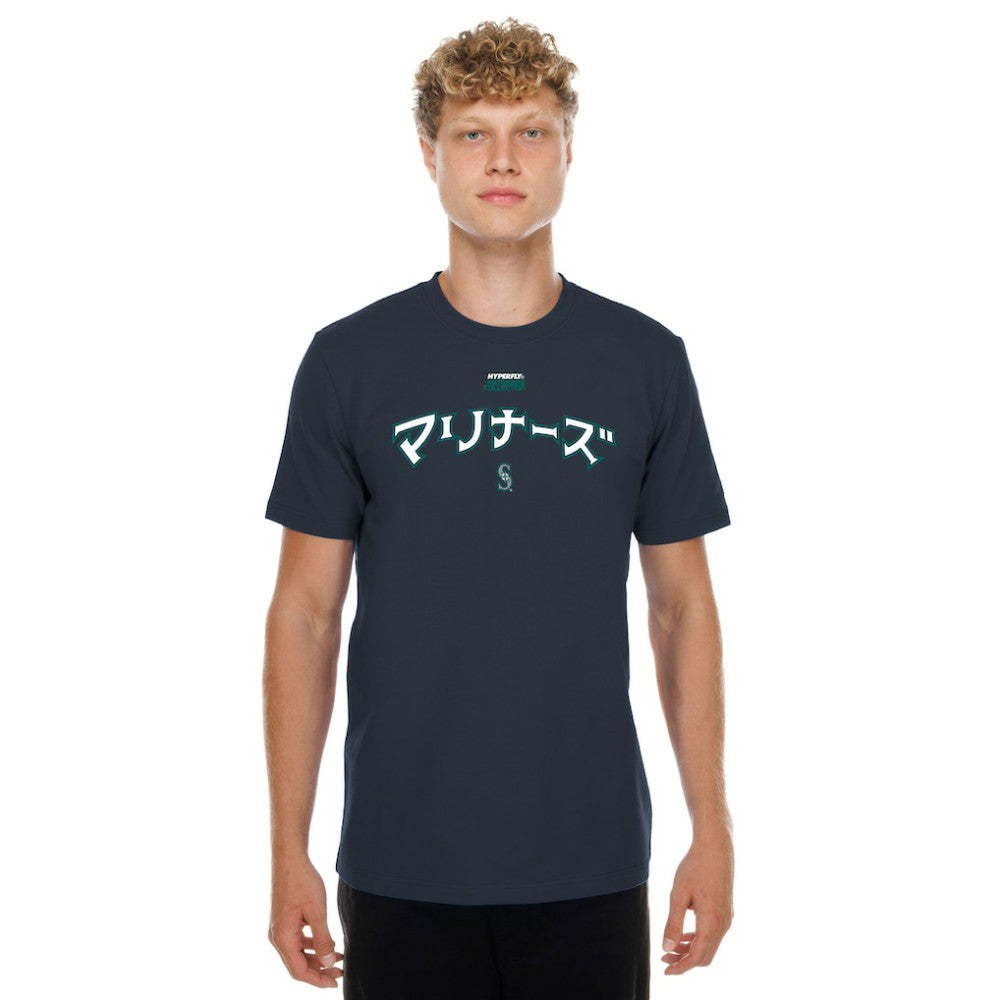 Seattle Mariners New Era x Hyperfly T-Shirt - Navy - New Era Lifestyle