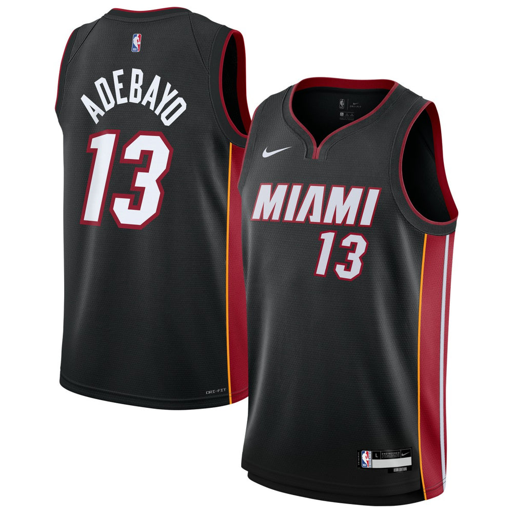 Bam Adebayo Miami Heat Youth Swingman Jersey Icon Edition Black | Nike Lifestyle