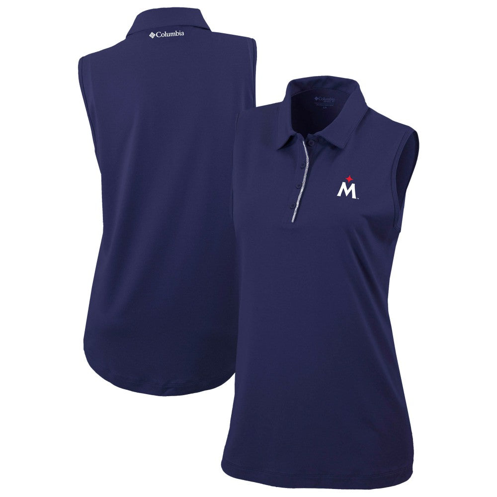 Minnesota Twins Columbia Women's Tend The Ball Sleeveless Polo - Navy - Columbia Lifestyle