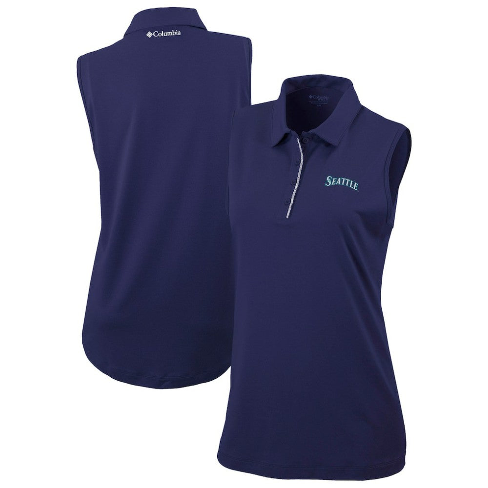 Seattle Mariners Columbia Women's Tend The Ball Sleeveless Polo - Navy - Columbia Online