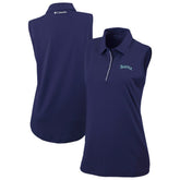 Seattle Mariners Columbia Women's Tend The Ball Sleeveless Polo - Navy - Columbia Online