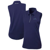 Tampa Bay Rays Columbia Women's Tend The Ball Sleeveless Polo - Navy - Columbia Discount