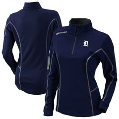 Detroit Tigers Columbia Shotgun Quarter-Zip Top - Navy - Columbia Discount