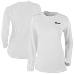 Miami Marlins Columbia Shotgun Long Sleeve T-Shirt - White - Columbia Lifestyle