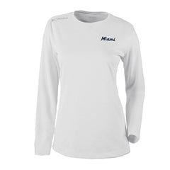 Miami Marlins Columbia Shotgun Long Sleeve T-Shirt - White - Columbia Lifestyle