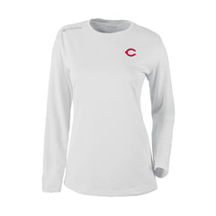 Cincinnati Reds Columbia Shotgun Long Sleeve T-Shirt - White - Columbia Sale