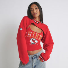 Kansas City Chiefs Off Season Women's Fleece Shrug Cami Red