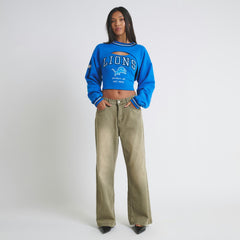 Detroit Lions Off Season Women's Fleece Shrug Cami Blue