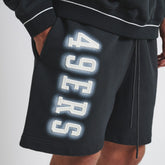 San Francisco 49ers Off Season Unisex Fleece Shorts Black