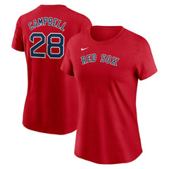 Kristian Campbell Boston Red Sox Nike Women's Cooperstown Collection Fuse Name & Number T-Shirt - Red - Nike Discount