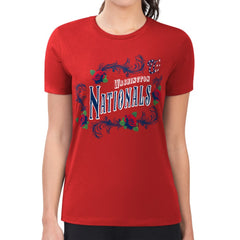 Washington Nationals G-III 4Her by Carl Banks Women's Super-Slim Fit Lightweight Retro Roses T-Shirt - Red - MLB Discount