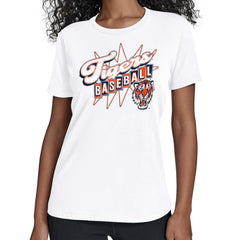 Detroit Tigers Starter Women's Drive-In T-Shirt - White - MLB Discount