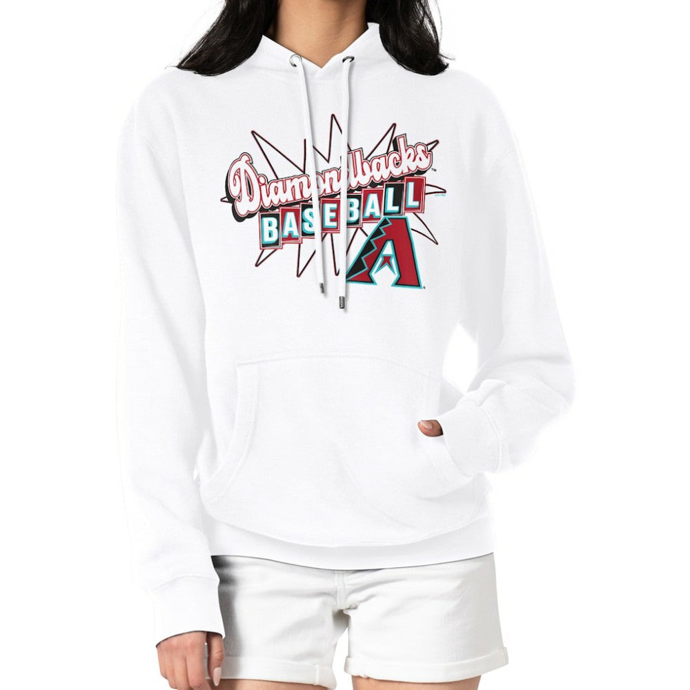 Arizona Diamondbacks Starter Women's Drive-In Pullover Hoodie - White - MLB Online