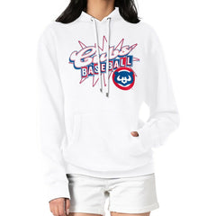 Chicago Cubs Starter Women's Drive-In Pullover Hoodie - White - MLB Discount