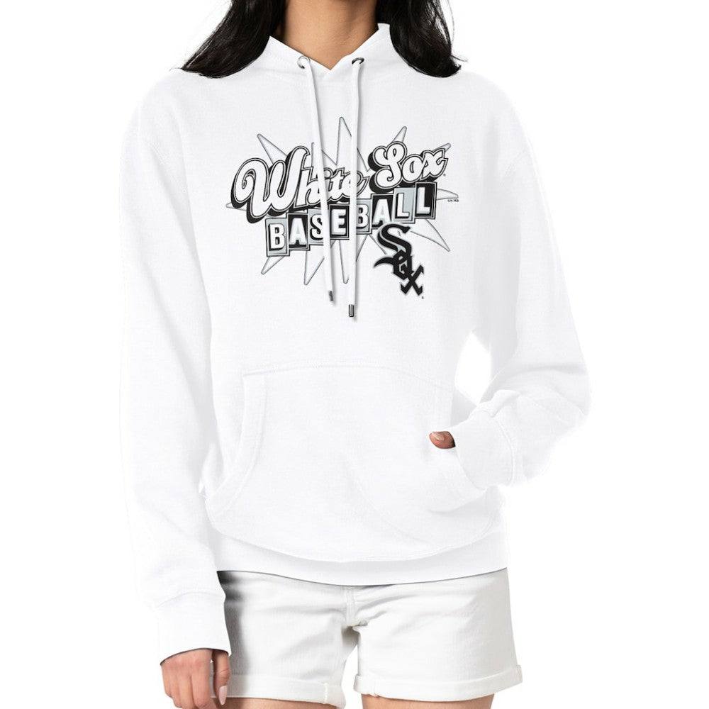 Chicago White Sox Starter Women's Drive-In Pullover Hoodie - White - MLB Discount