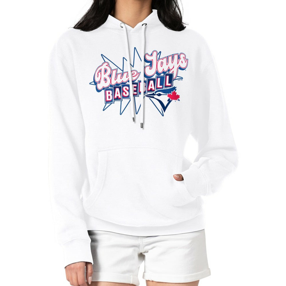 Toronto Blue Jays Starter Women's Drive-In Pullover Hoodie - White - MLB Lifestyle