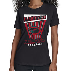 Arizona Diamondbacks Starter Women's Poster Print T-Shirt - Black - MLB Discount