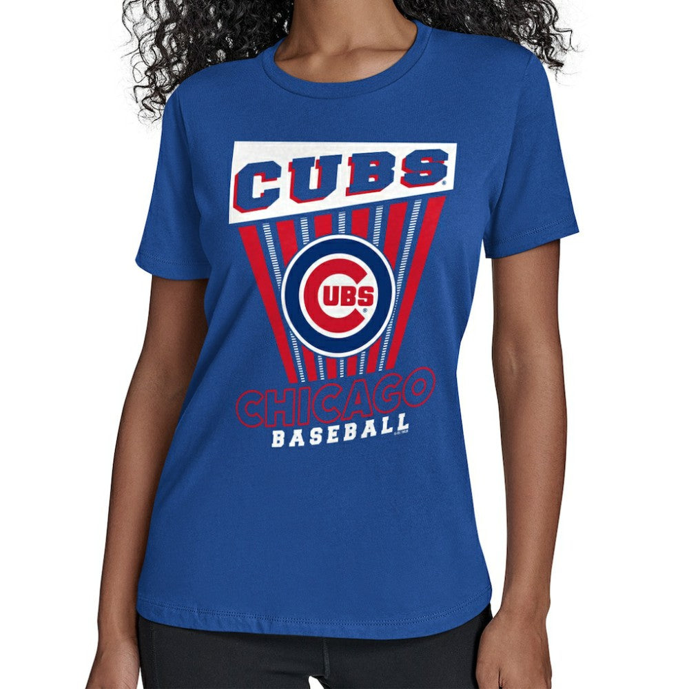 Chicago Cubs Starter Women's Poster Print T-Shirt - Royal - MLB on Sale