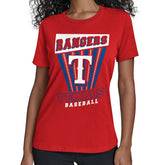Texas Rangers Starter Women's Poster Print T-Shirt - Red - MLB on Sale