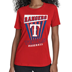 Texas Rangers Starter Women's Poster Print T-Shirt - Red - MLB on Sale