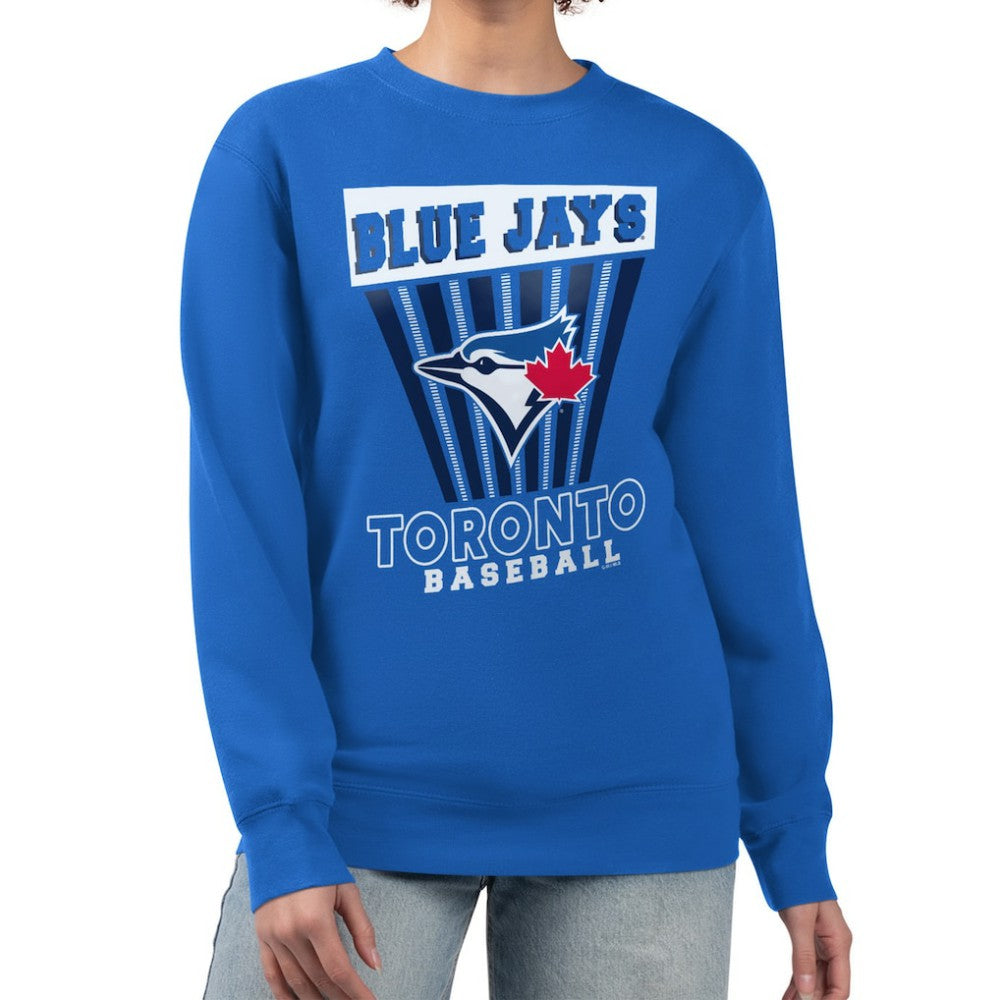 Toronto Blue Jays Starter Women's Poster Print Pullover Sweatshirt - Royal - MLB on Sale