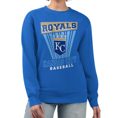 Kansas City Royals Starter Women's Poster Print Pullover Sweatshirt - Royal - MLB Discount