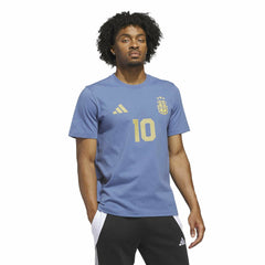 Lionel Messi Argentina National Team Name & Number T-Shirt Blue - Adidas