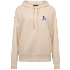 Kansas City Royals Levelwear Women's Cooperstown Collection Adorn Core Logo Pullover Hoodie - Khaki - MLB Lifestyle