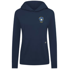Milwaukee Brewers Levelwear Women's Cooperstown Collection Relay Core Logo Pullover Hoodie - Navy - MLB Online
