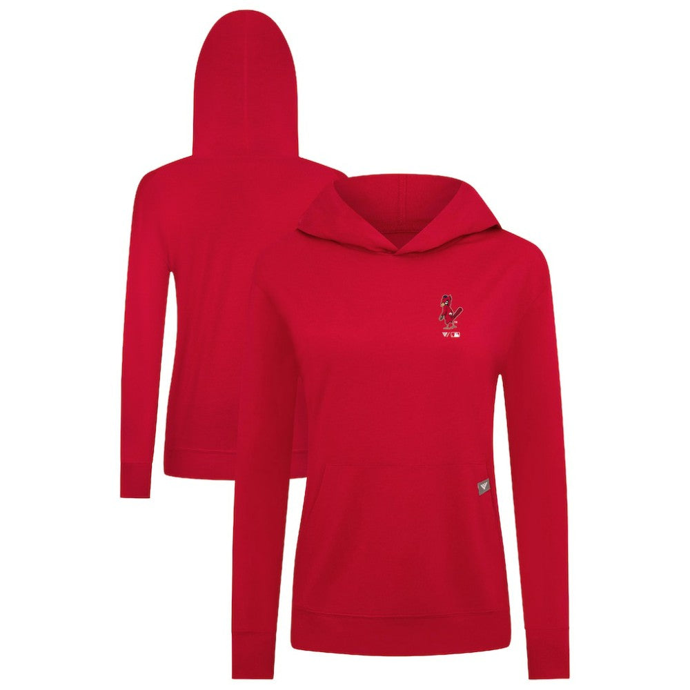 St. Louis Cardinals Levelwear Women's Cooperstown Collection Relay Core Logo Pullover Hoodie - Red - MLB Discount